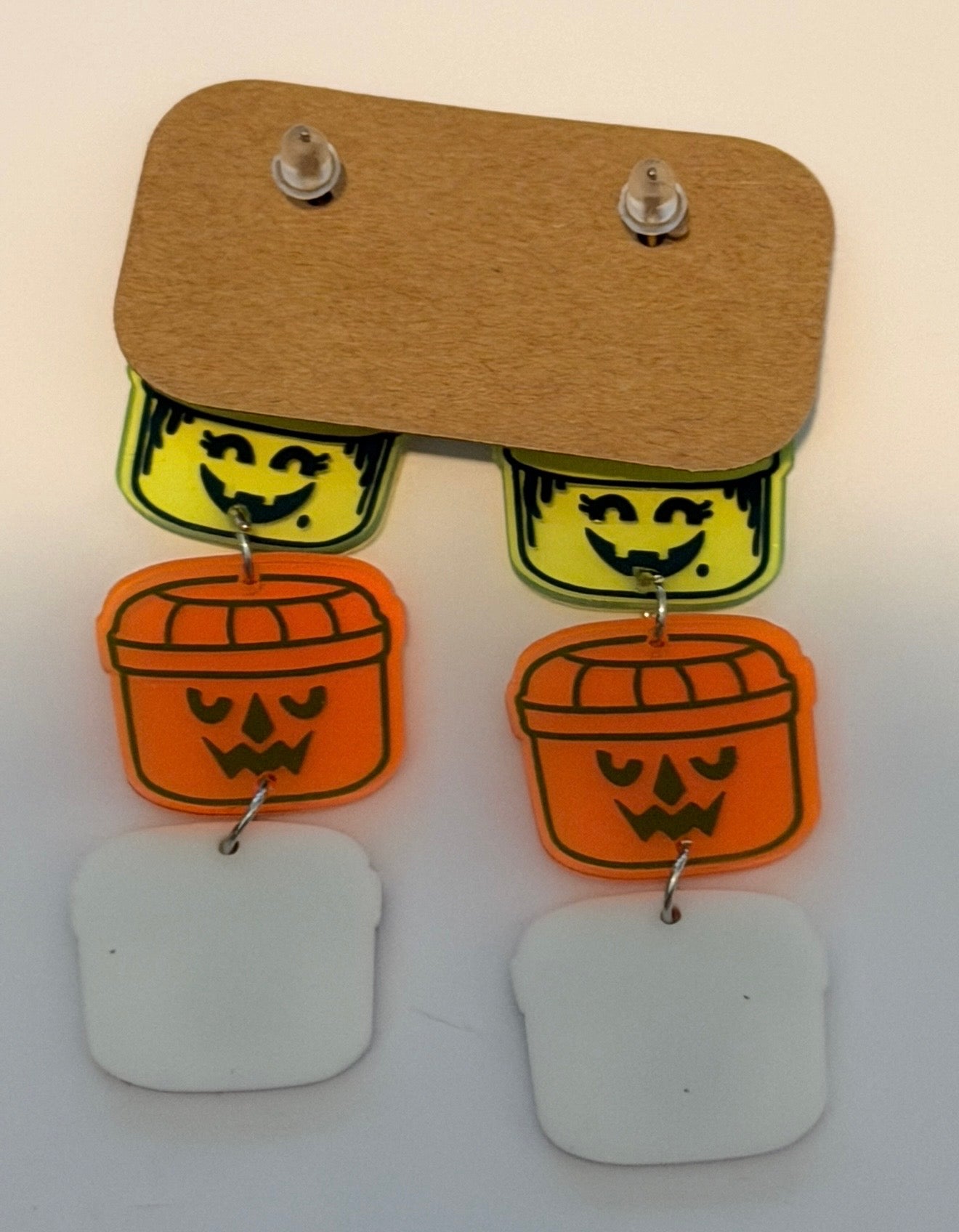 Halloween Bucket Earrings