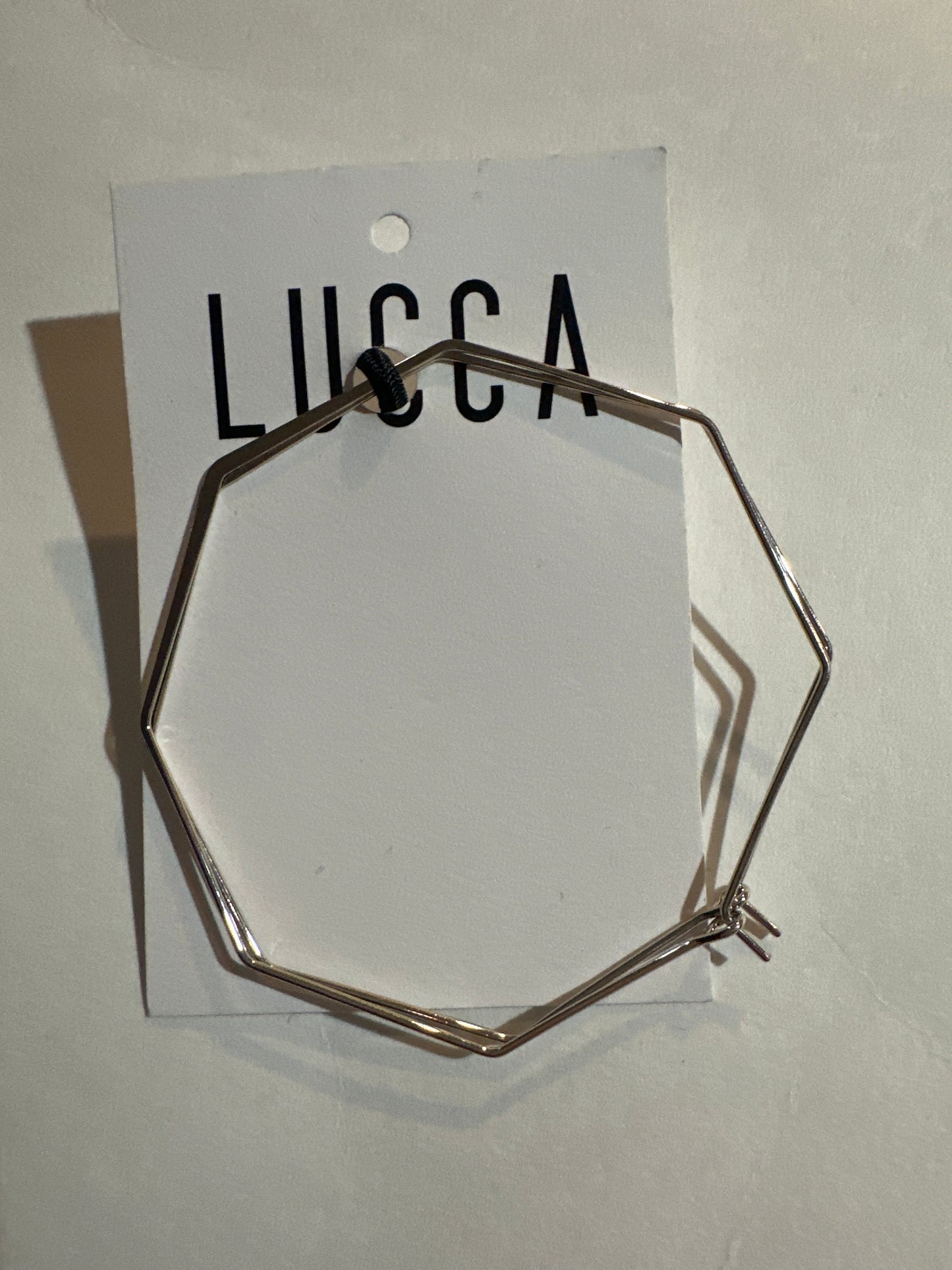 Lucca Hexagon Hoop Earrings
