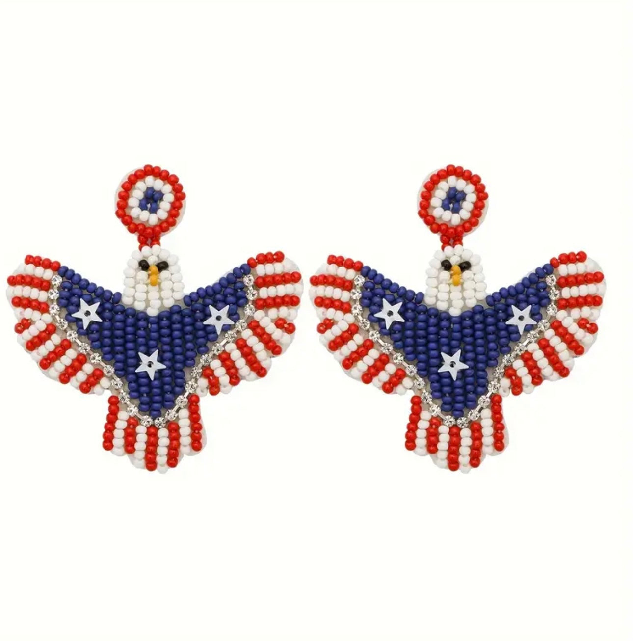 Patriotic Eagle USA Earrings