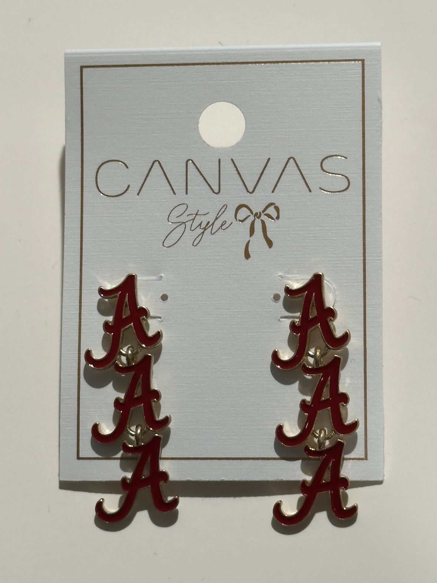 Alabama Triple Logo A Earrings