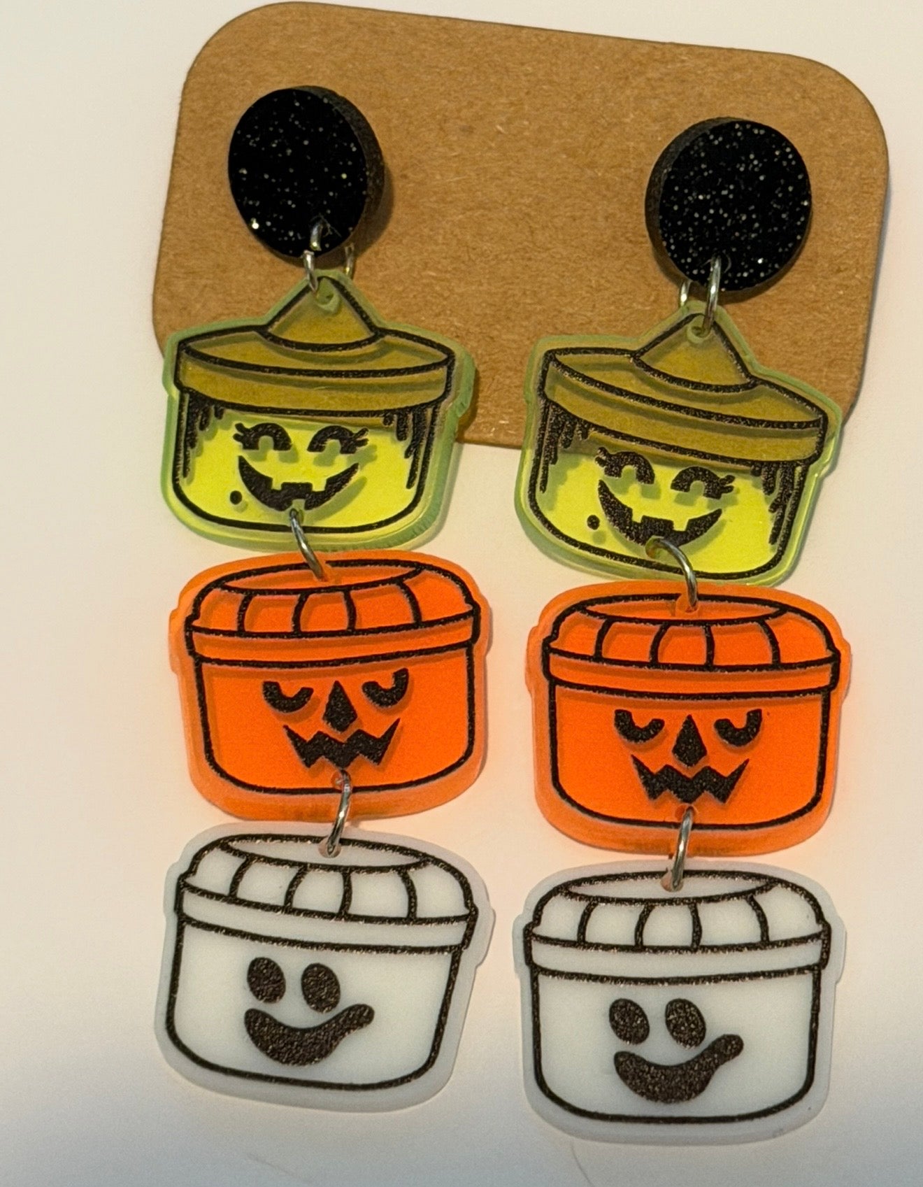 Halloween Bucket Earrings