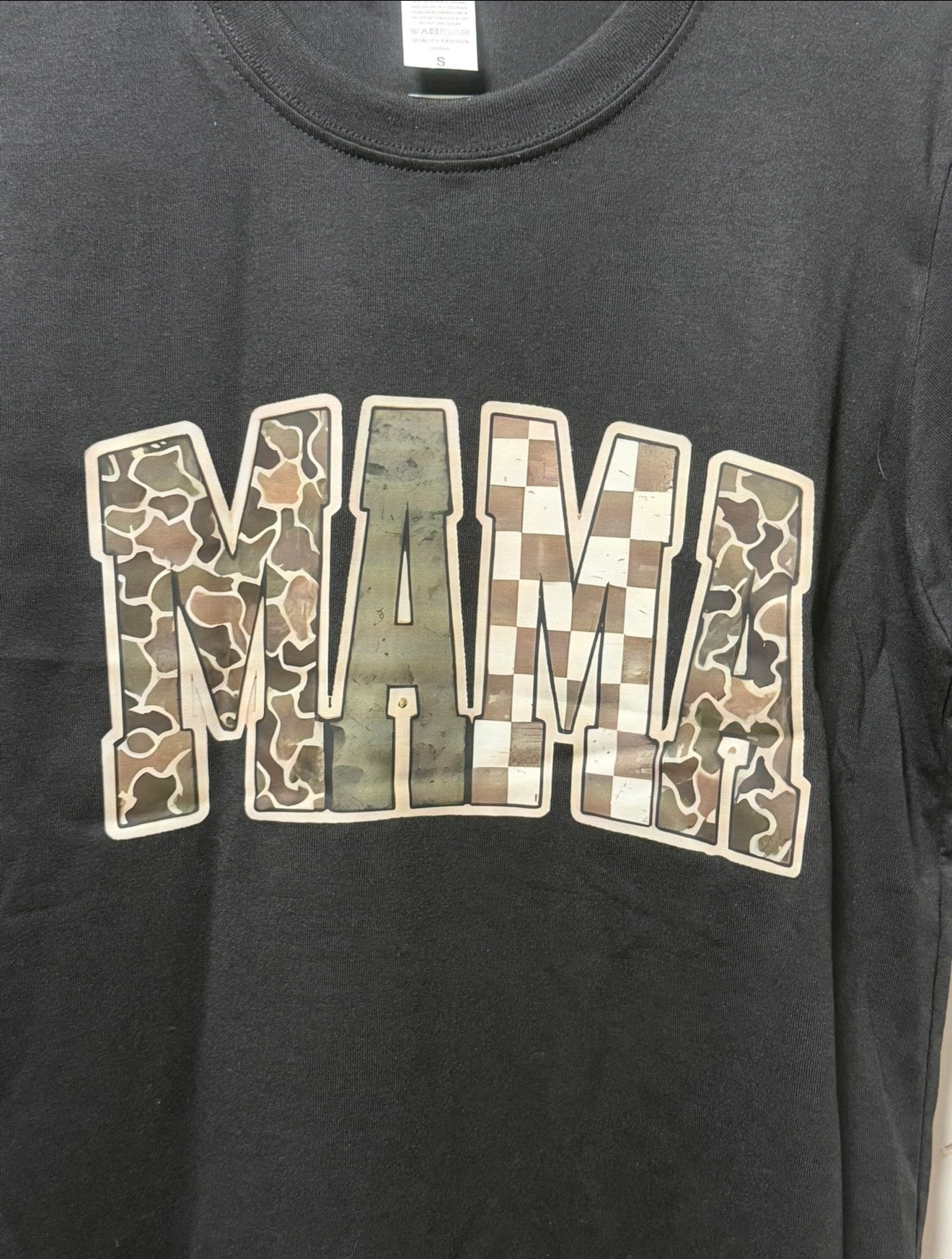 Mama Camo Black T-Shirt