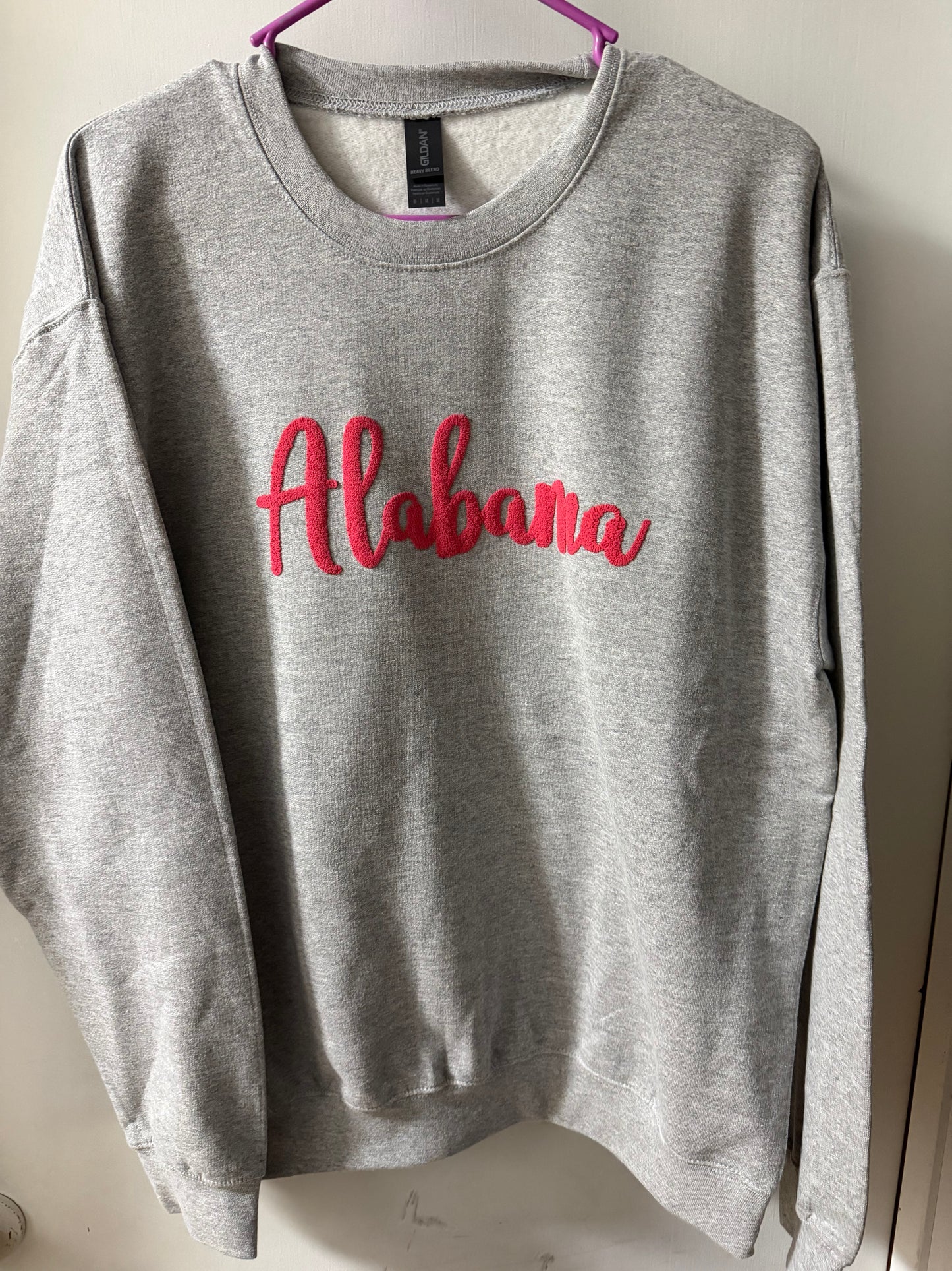 Alabama Puff Vinyl Gray Sweatshirt