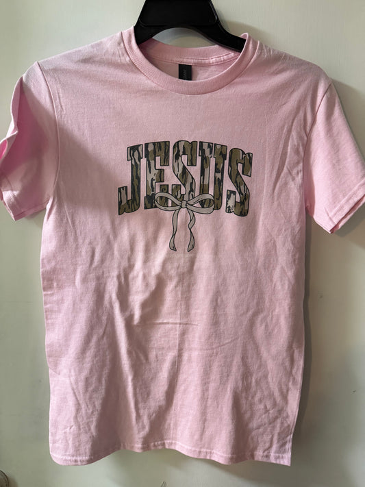 Jesus Camo Light Pink T-Shirt