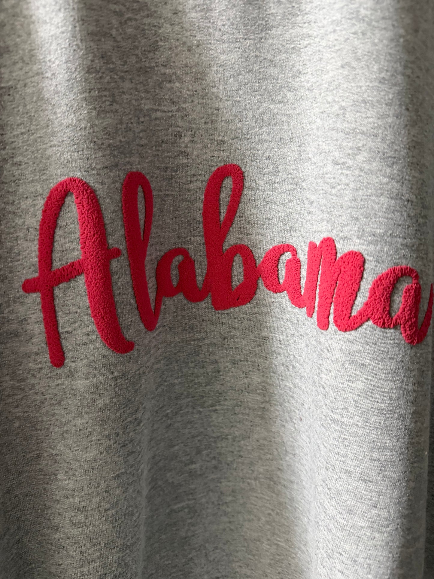 Alabama Puff Vinyl Gray Sweatshirt
