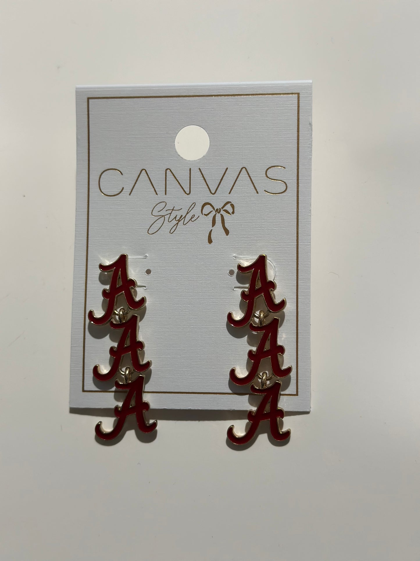 Alabama Triple Logo A Earrings