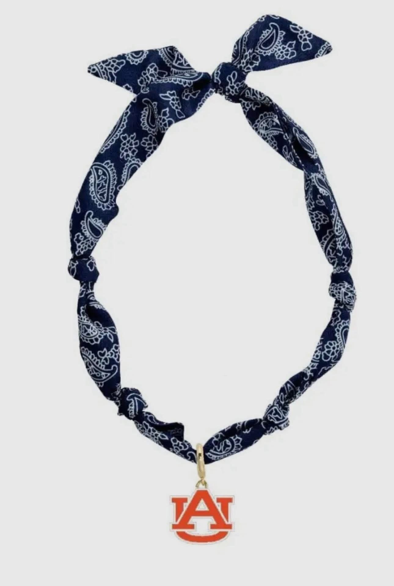 Auburn Scarf Logo Necklace
