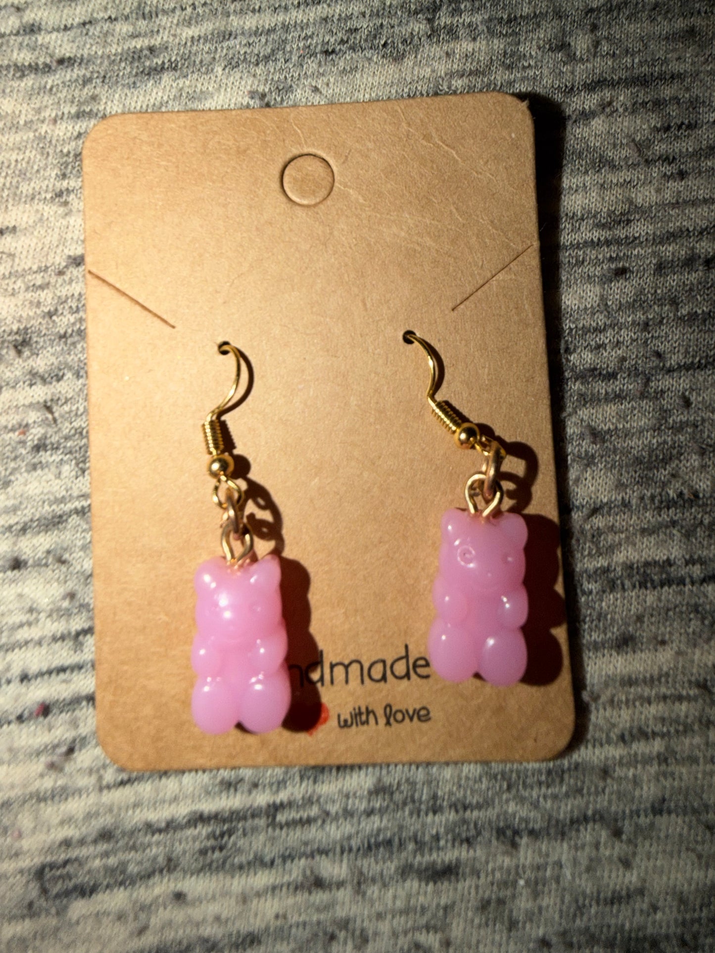 Pink Gummy Bear Earrings