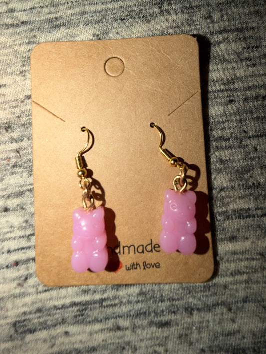 Pink Gummy Bear Earrings