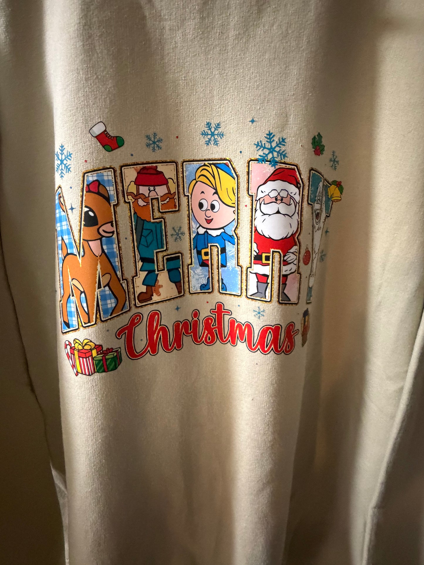 Merry Rudolph Tan Sweatshirt