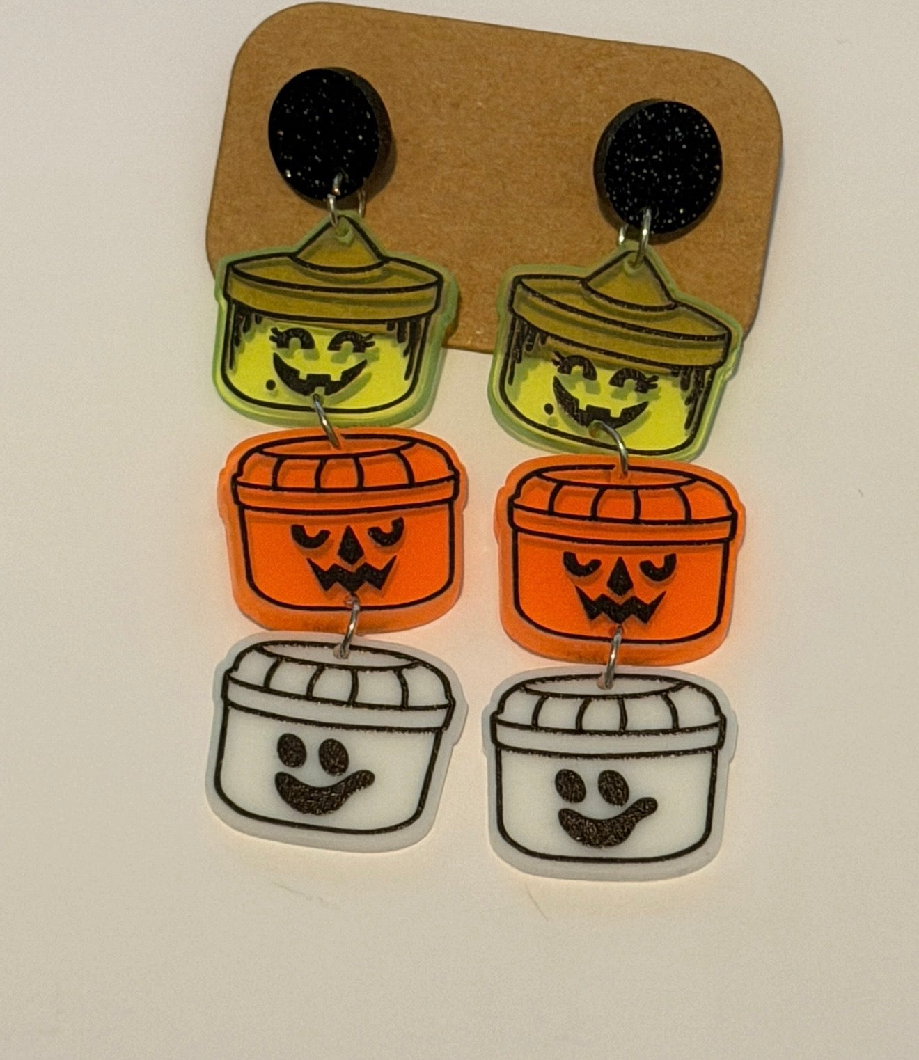 Halloween Bucket Earrings