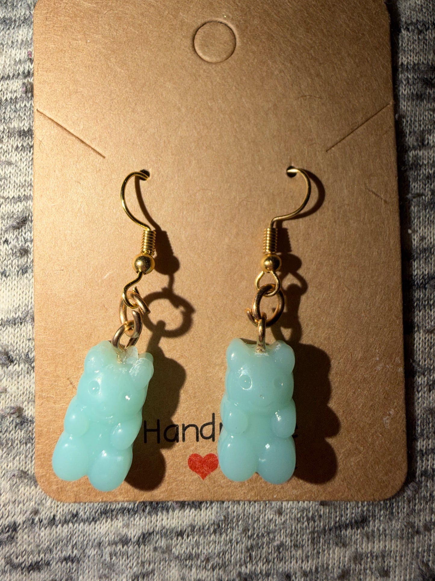 Mint Green Gummy Bear Earrings