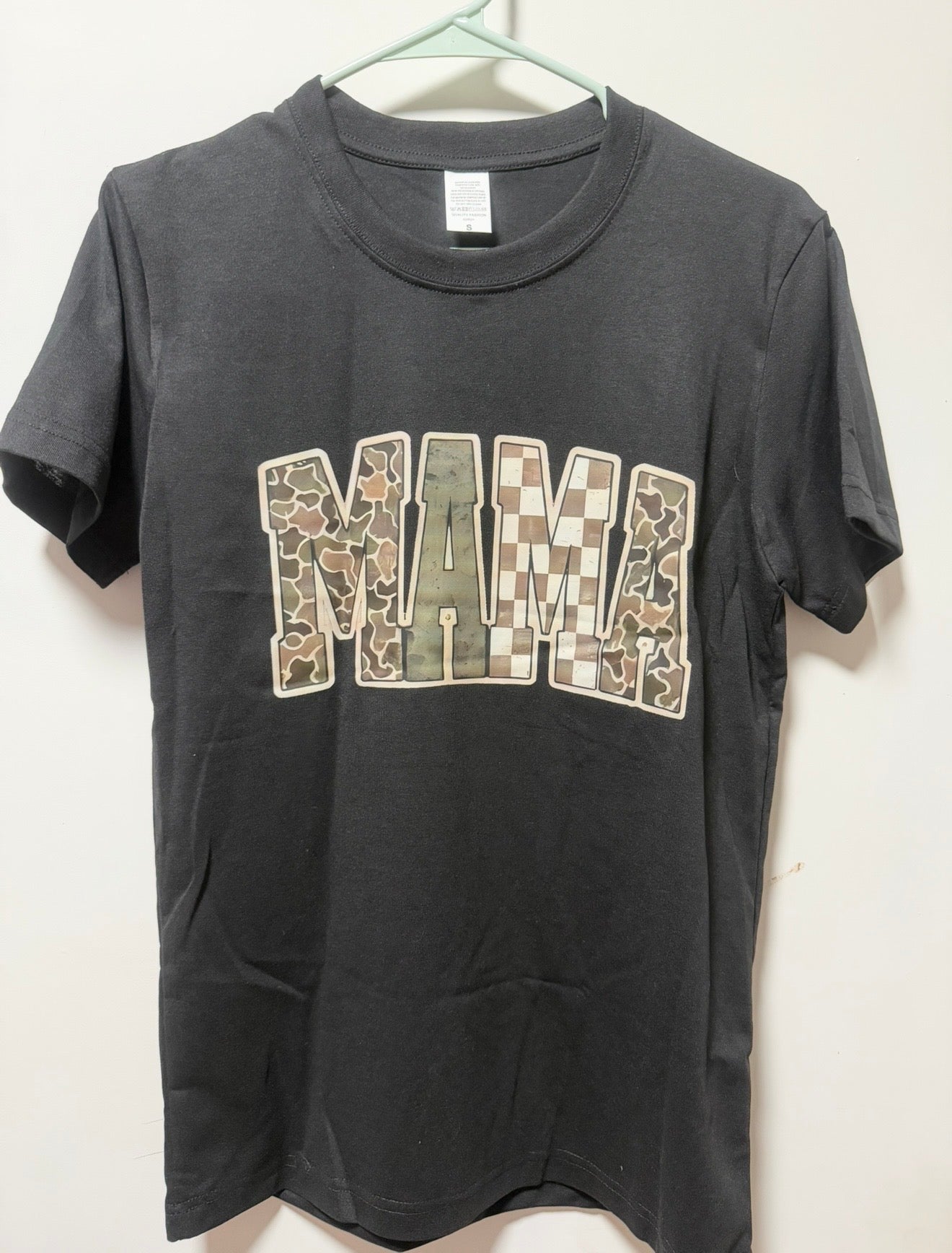 Mama Camo Black T-Shirt