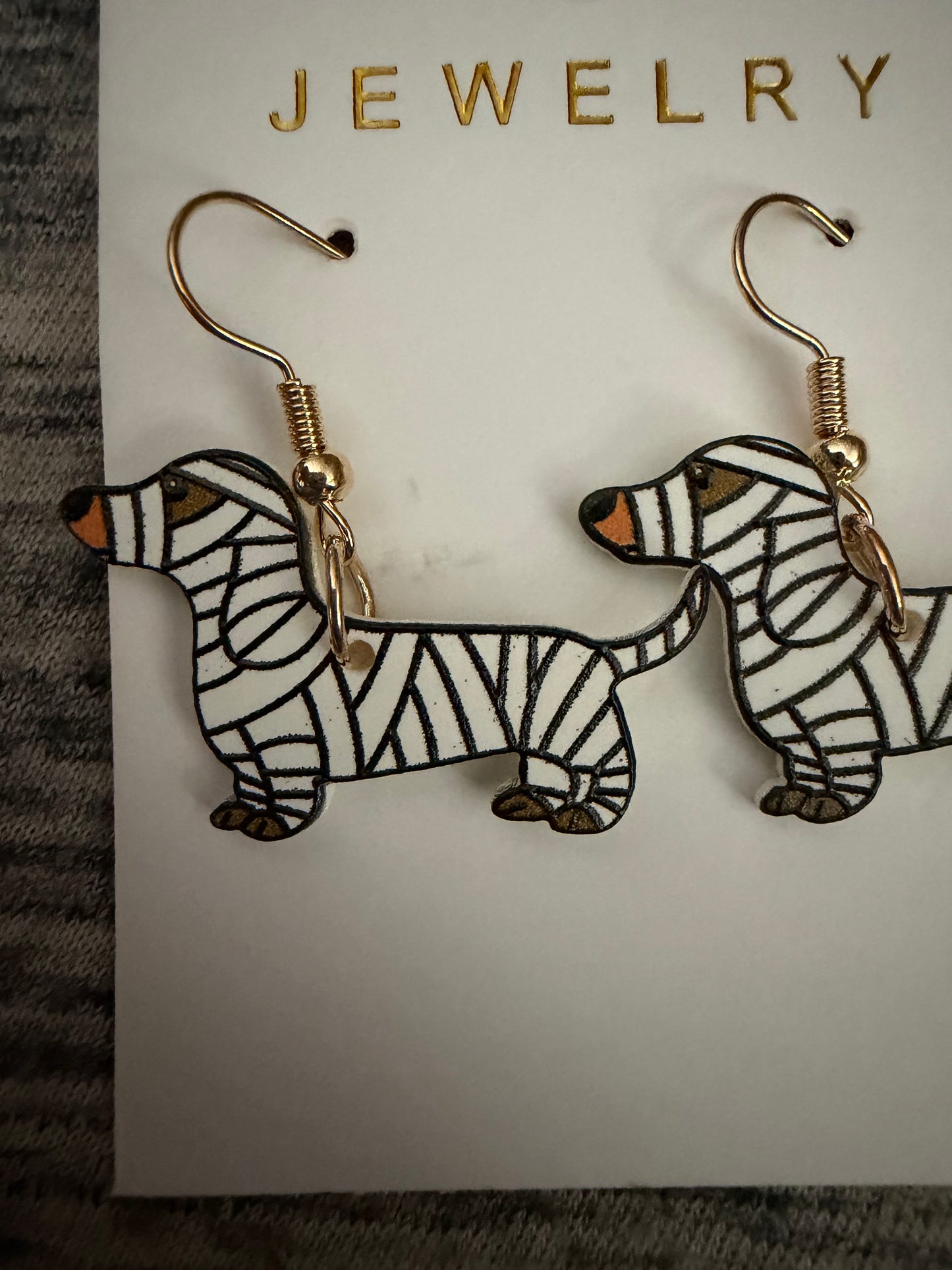 Mummy Dachshund Earrings