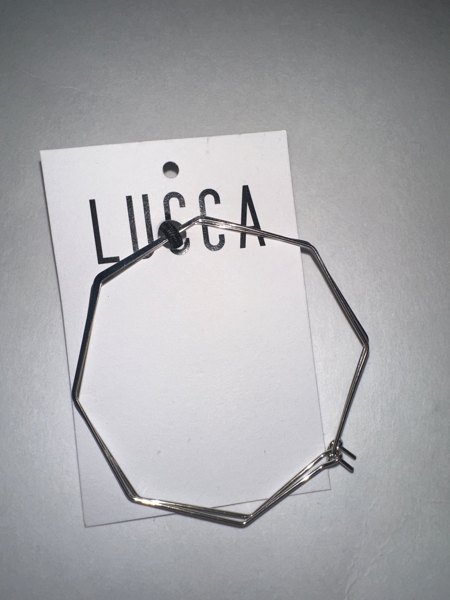 Lucca Hexagon Hoop Earrings