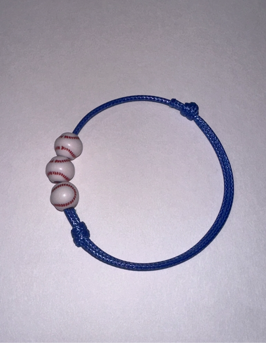 Baseball Bracelet Blue