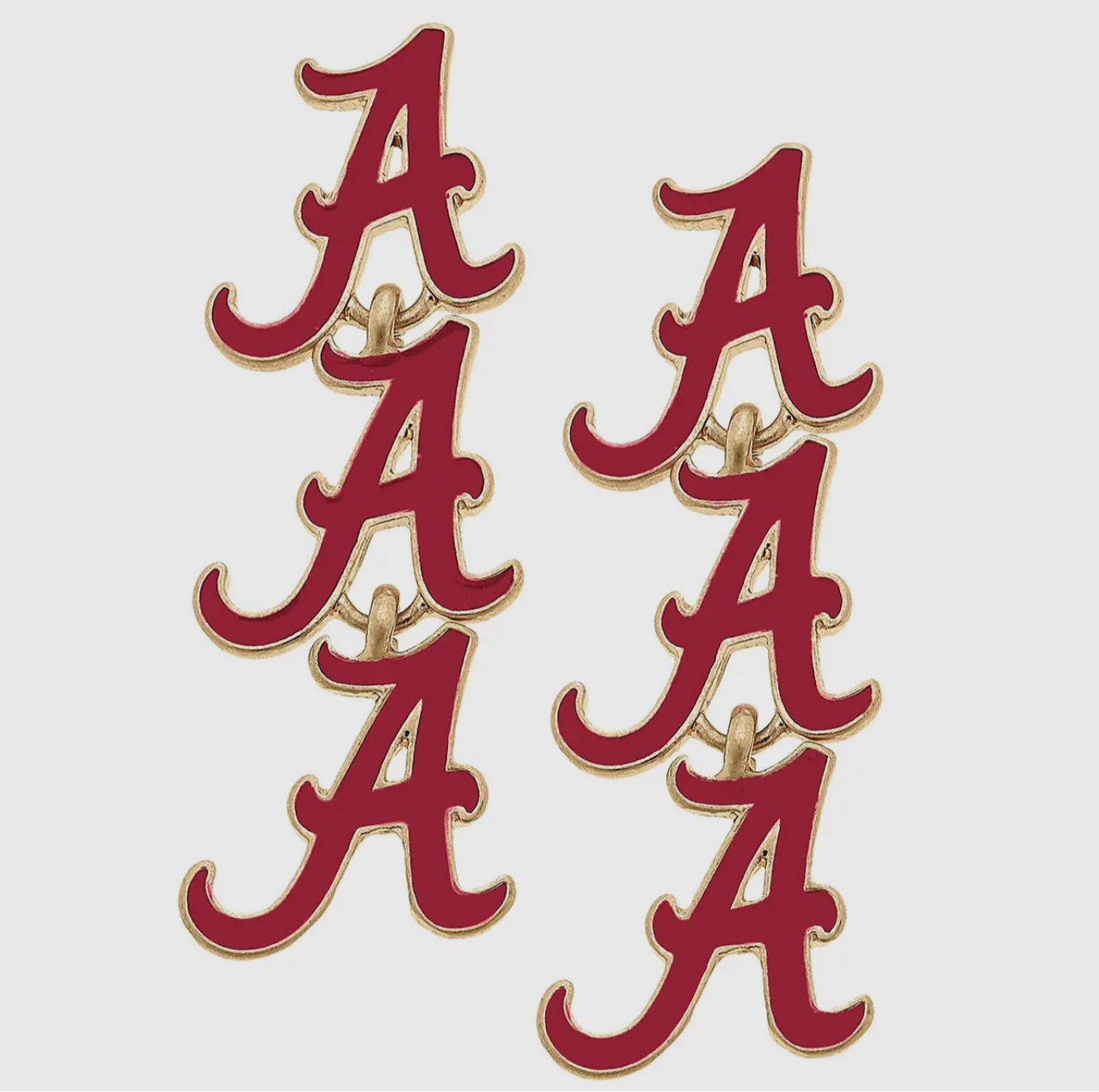 Alabama Triple Logo A Earrings