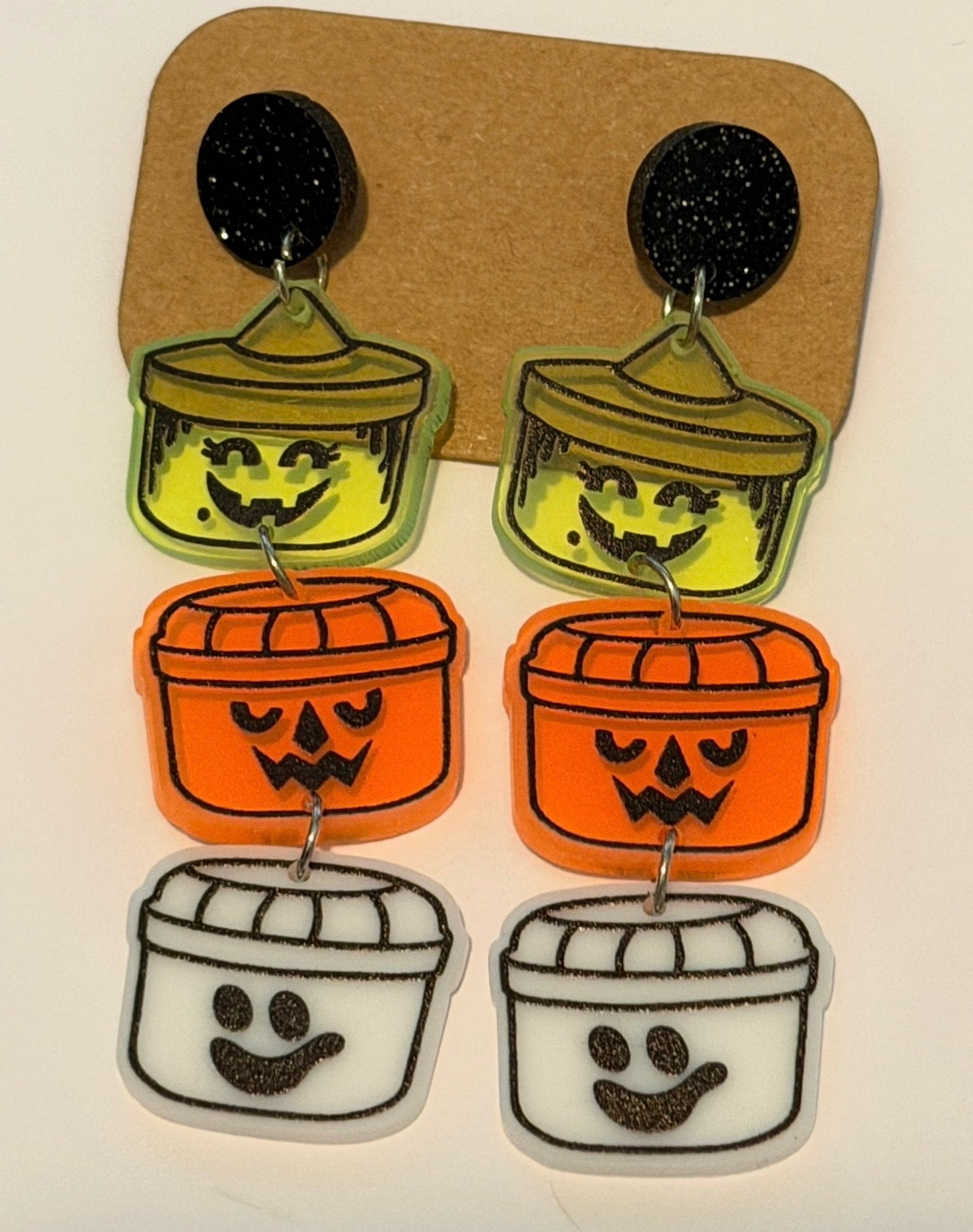 Halloween Bucket Earrings