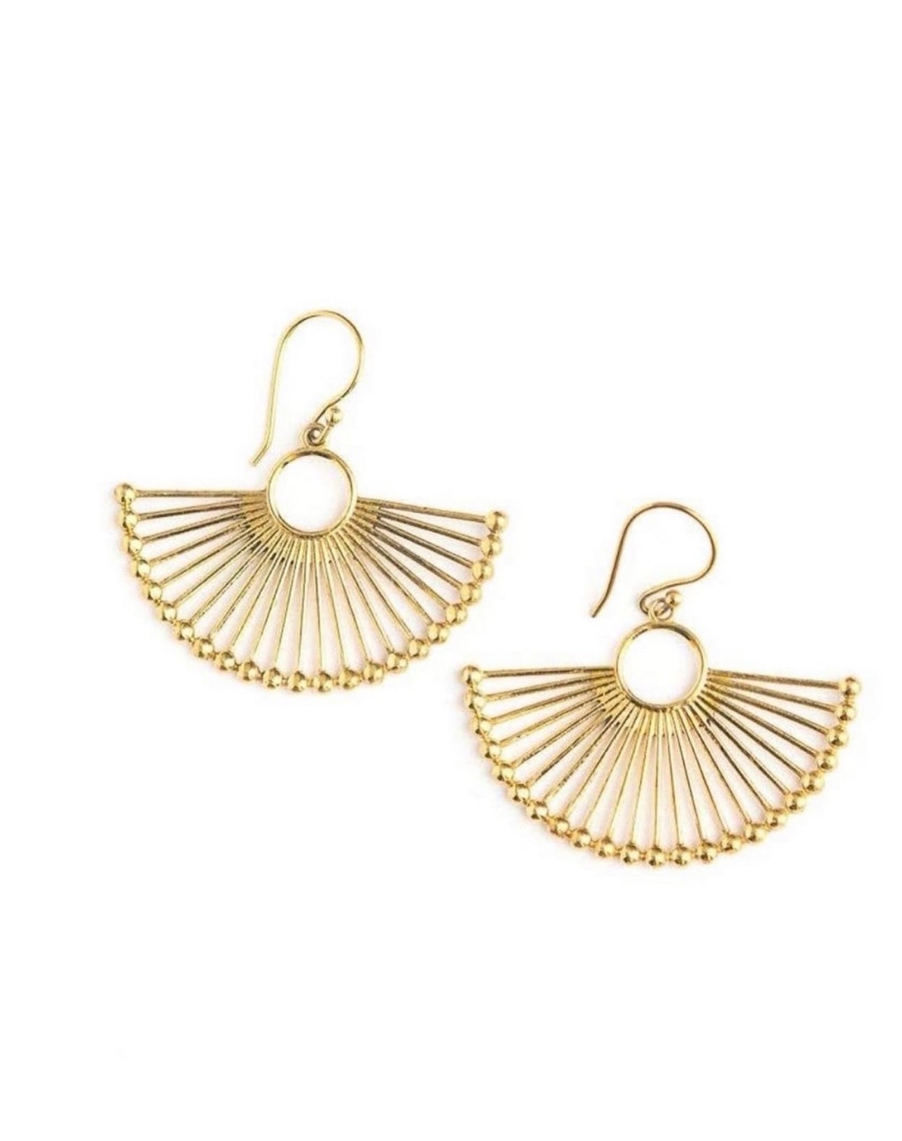 Palm Leaf Fan Earrings