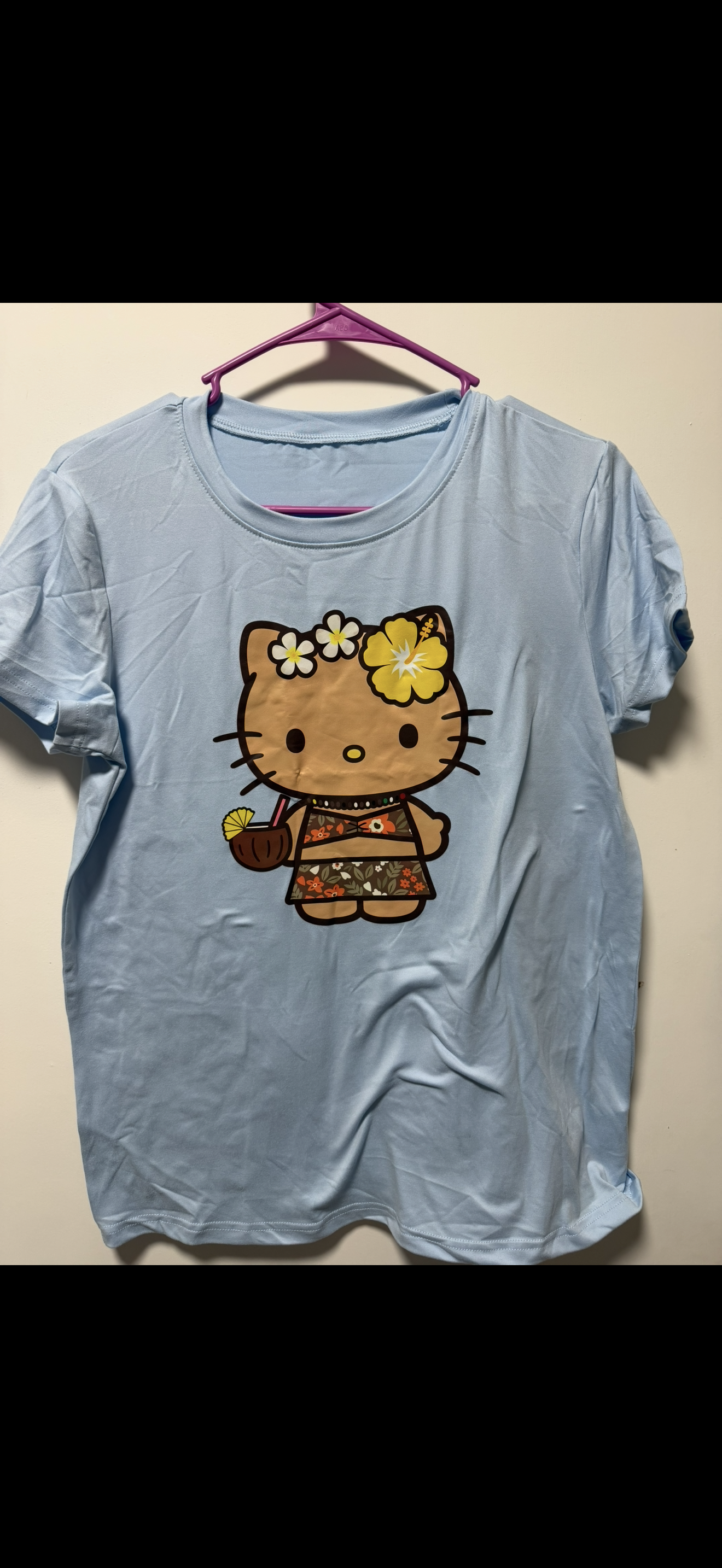 Hello Kitty Hawaiian Blue T-Shirt