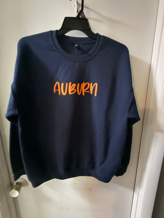 Auburn Puff Vinyl Sweatshirt