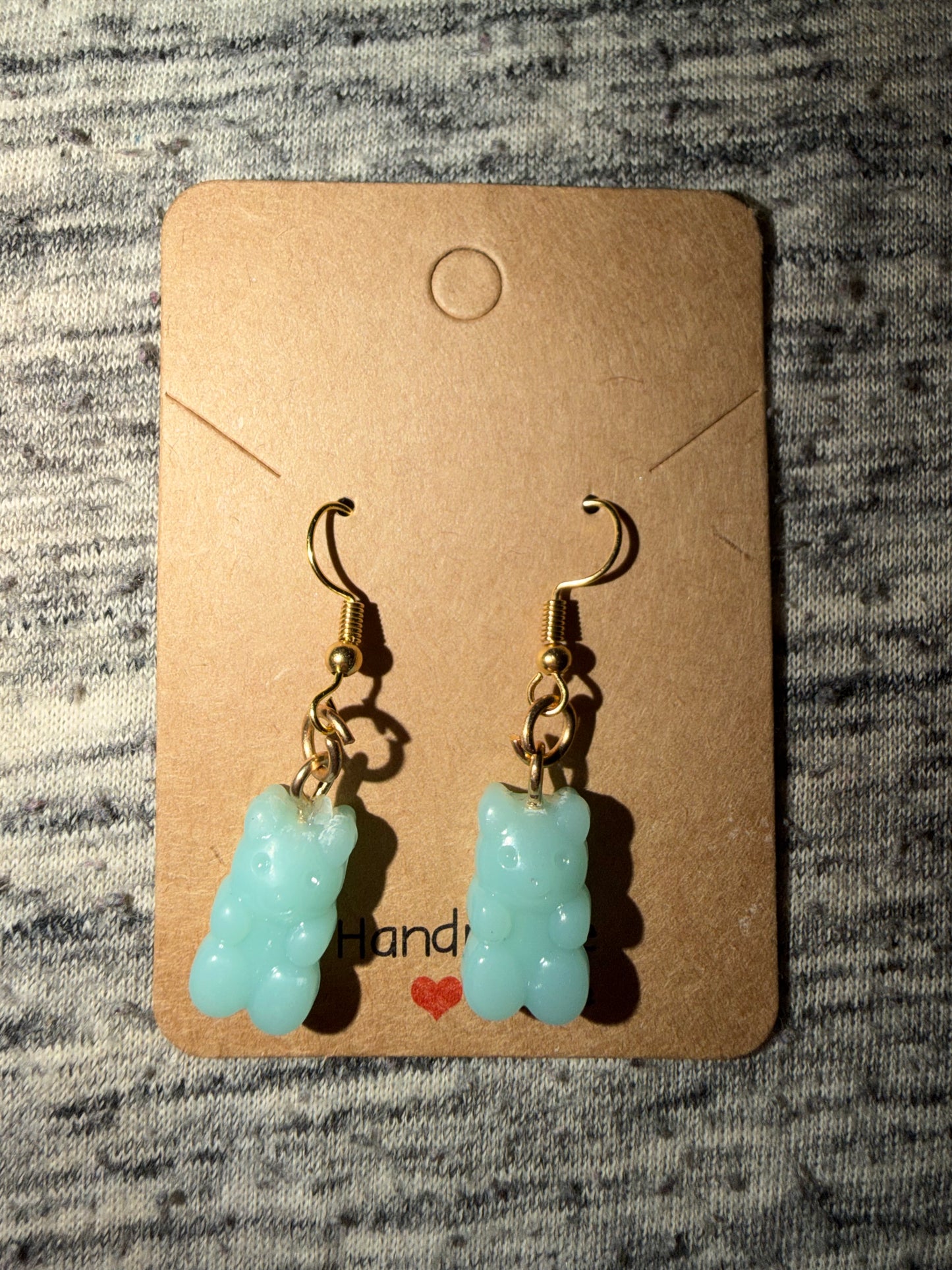 Mint Green Gummy Bear Earrings
