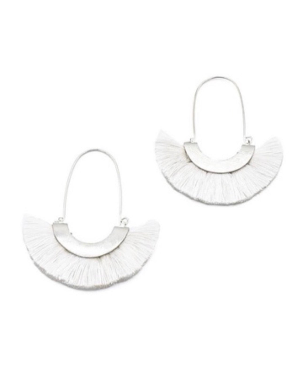 Fair Anita Fringe White Hoops