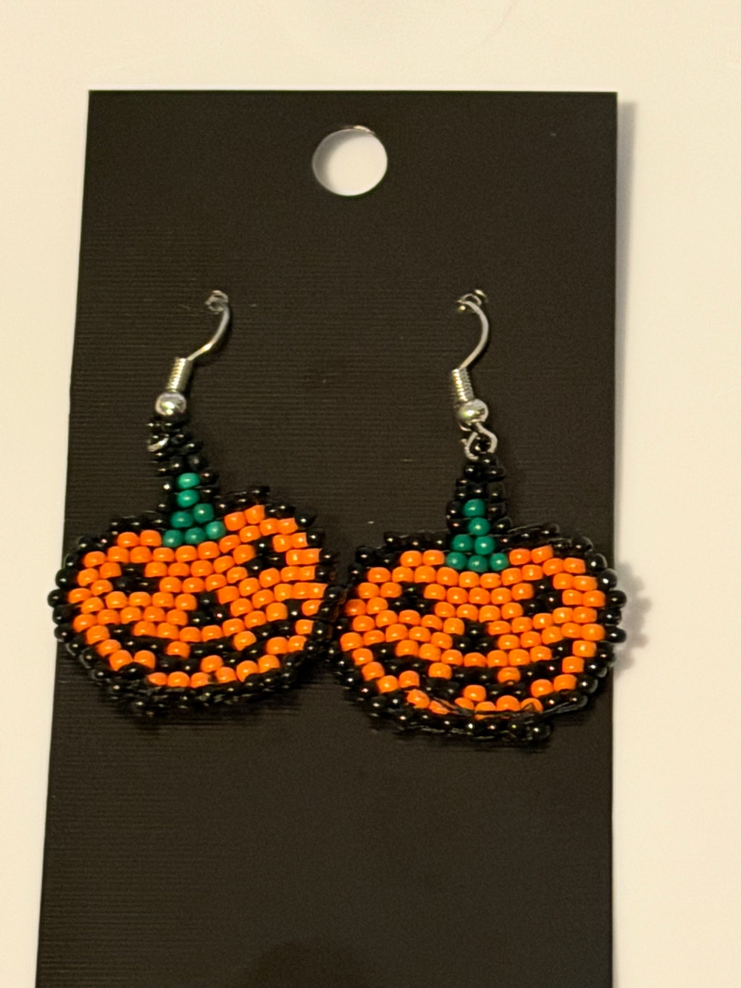 Pumpkin Beaded Earrings