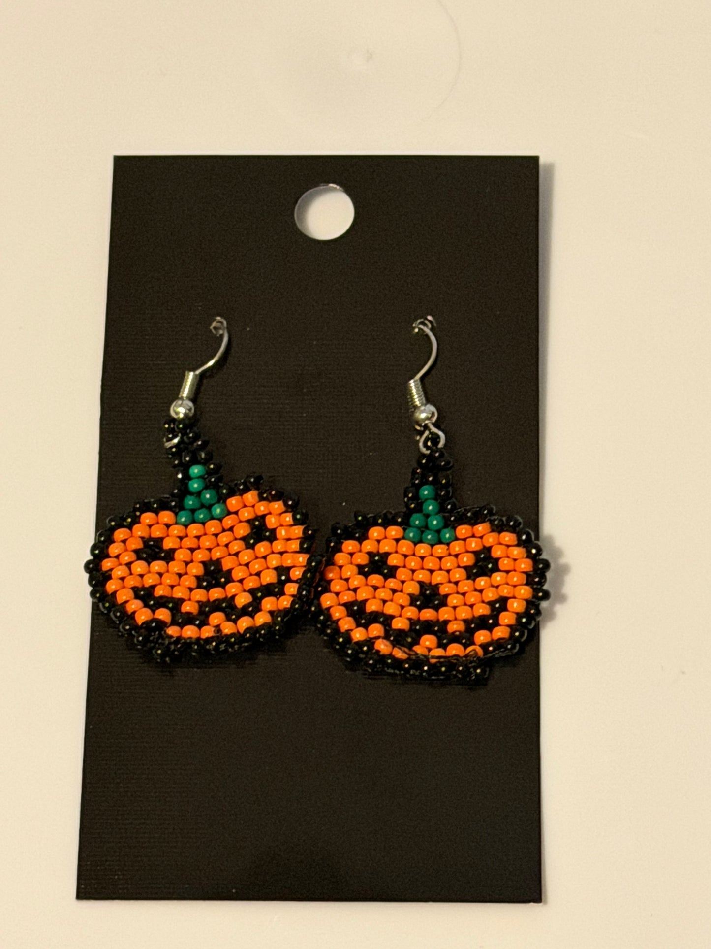 Pumpkin Beaded Earrings