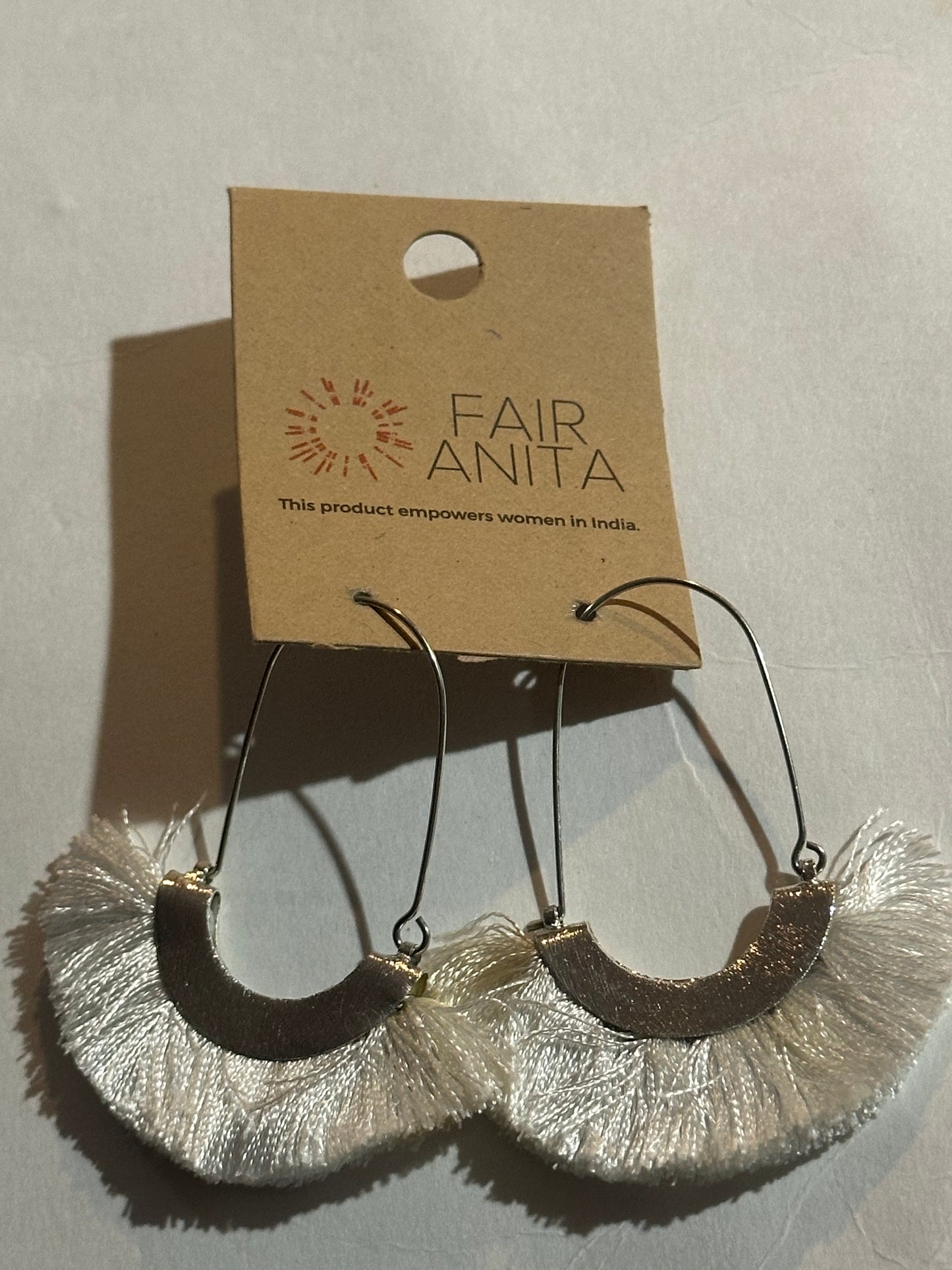 Fair Anita Fringe White Hoops