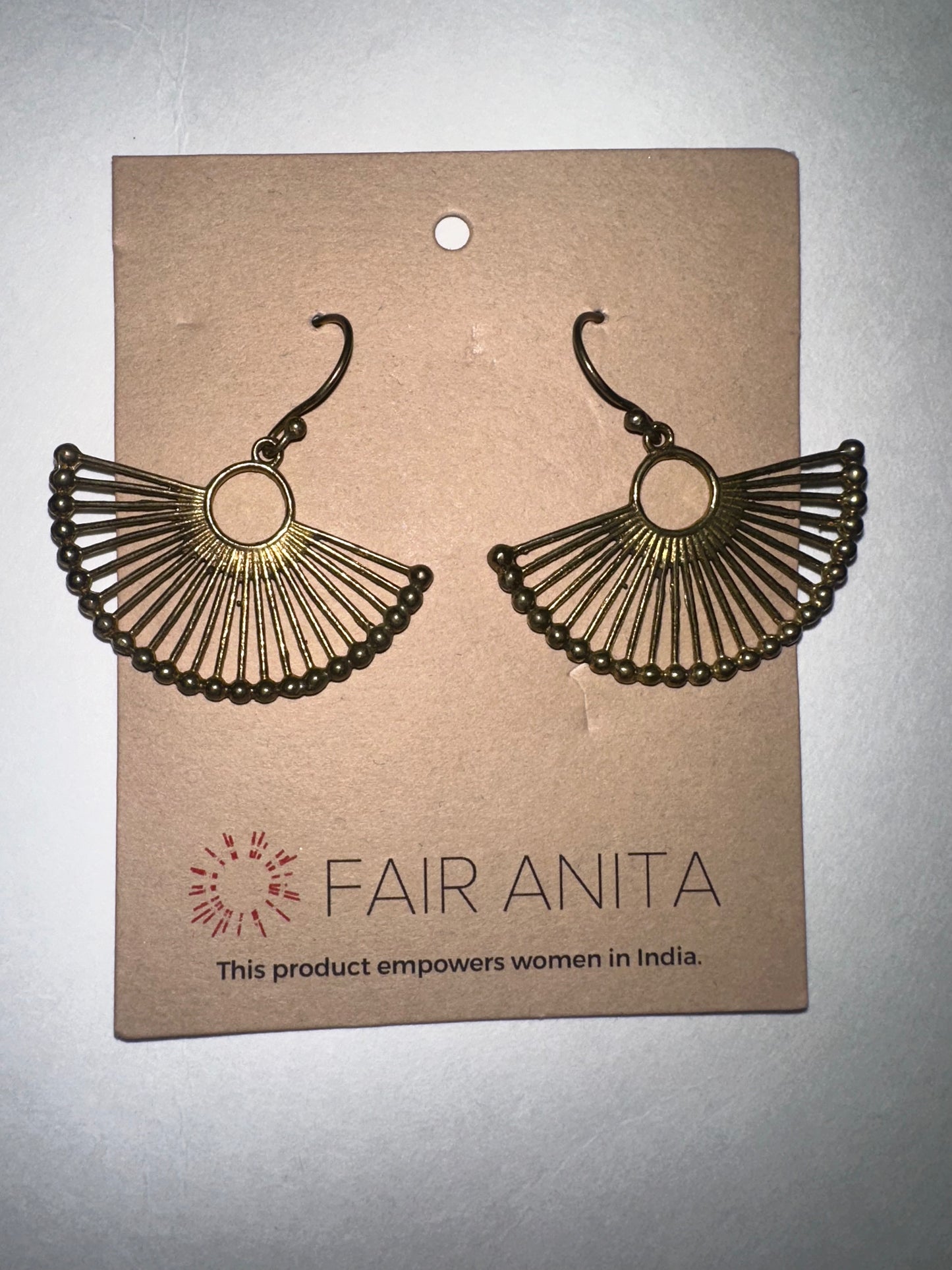Palm Leaf Fan Earrings